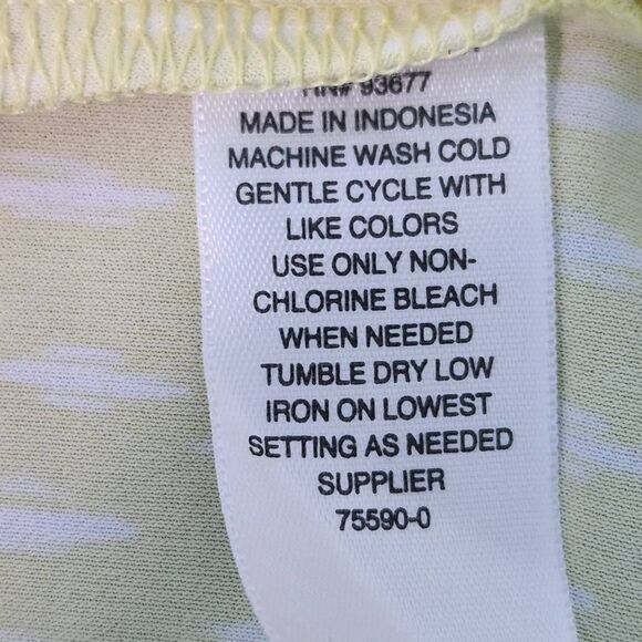 Worthington Yellow Print Halter Style Blouse Size Large NWOT Yellow Print Top - Picture 9 of 11